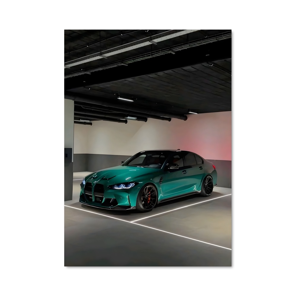 Poster automobile verte